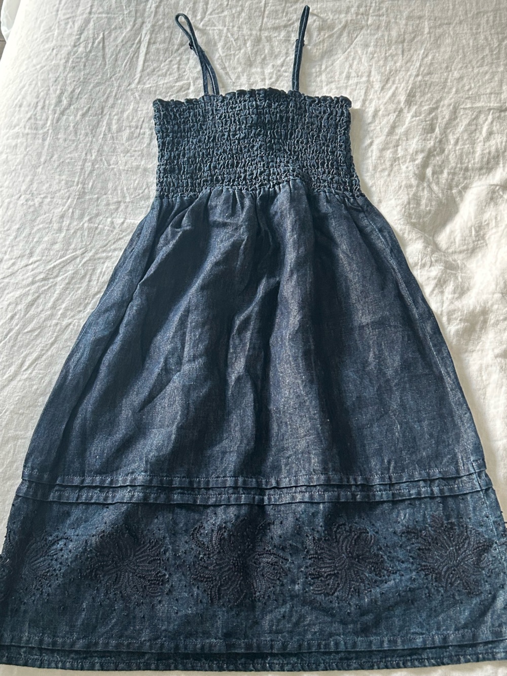 Rag and Bone smocked denim dress XS